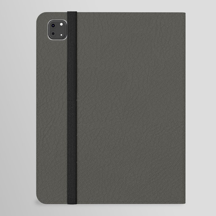 Solid Color Pantone Beluga 19-0405 Dark Gray Brown iPad Folio Case