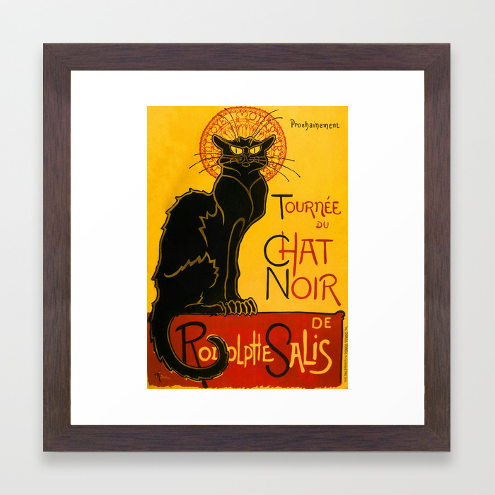 Le Chat Noir The Black Cat Art Nouveau Framed Art Print