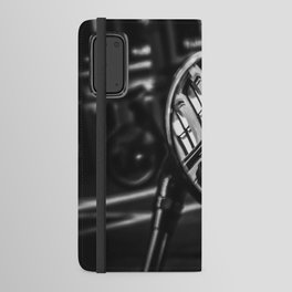 Mirror reflection of New York City SoHo street in Manhattan black and white Android Wallet Case