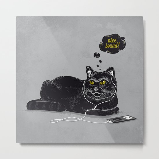 Chilling Cat Metal Print