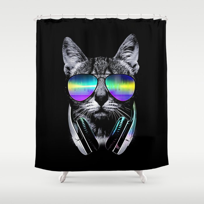 Dj Cat Shower Curtain By Clingcling Society6