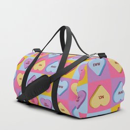 Mean Valentine's Candy Hearts 2 Duffle Bag