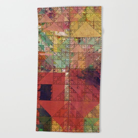 Aztec Vintage Pattern 09 Beach Towel