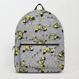 Yellow Vespa Scooter Backpack | Moderm, Amazing, Product, Road, Motorcycles, Graphicdesign, Classic, Scooter, Hipster, Design 
