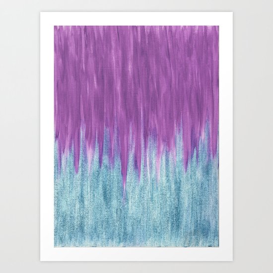 Aqua Sparkle Berry Abstract Art Print