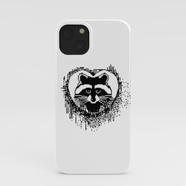 Pixel Little Raccoon iPhone Case