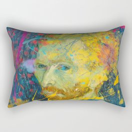 Van Gogh Street Art Dripping Remix Rectangular Pillow