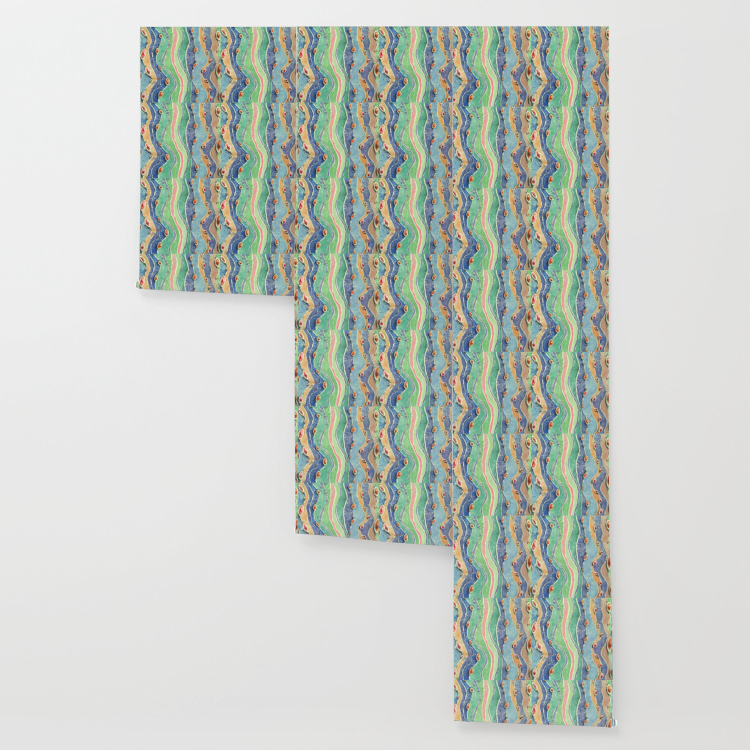 Relax Abstract Blue Green Pink Wallpaper By Galinavindalovskaia