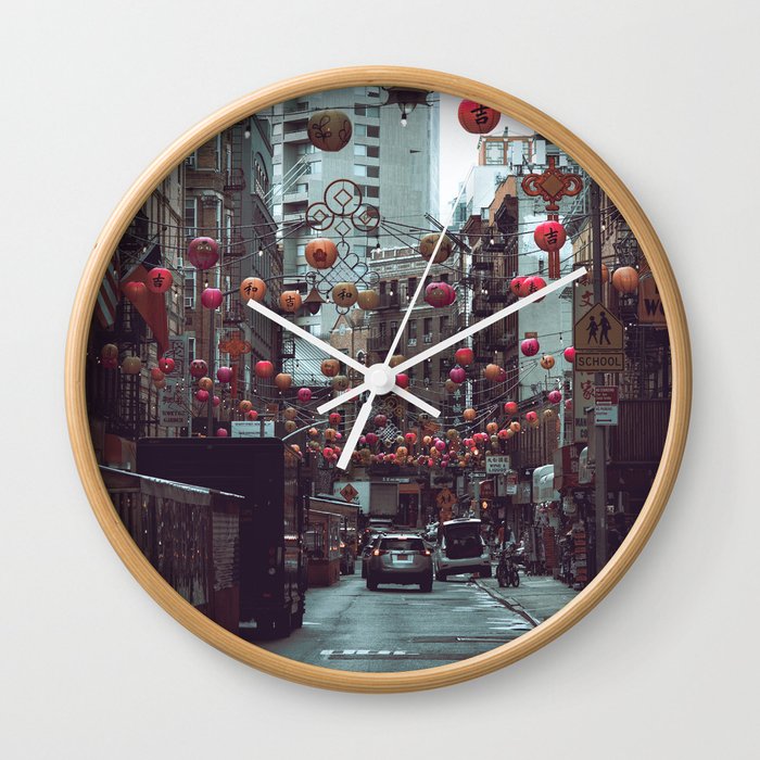 China Town Noir Wall Clock
