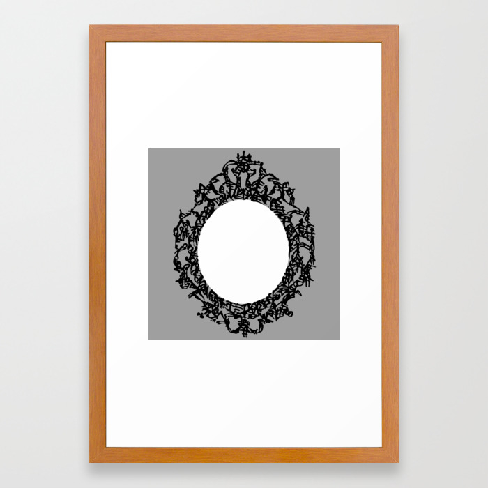 Kanji Calligraphy Art A Decorative Mirror Framed Art Print By