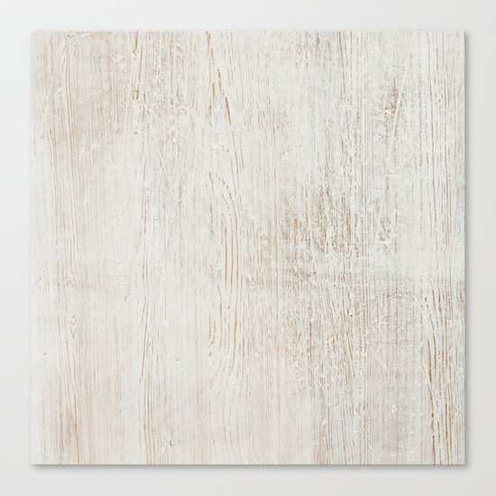 White Wood Canvas Print