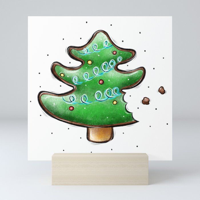 christmas gingerbread in the form of a tree  Mini Art Print