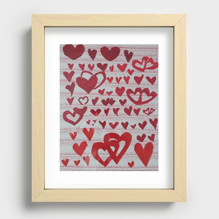 hearts Recessed Framed Print