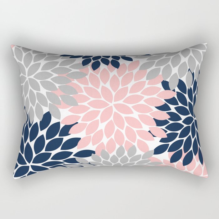 Pink and gray throw pillows top