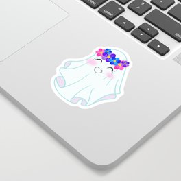 Flower crown ghost Sticker