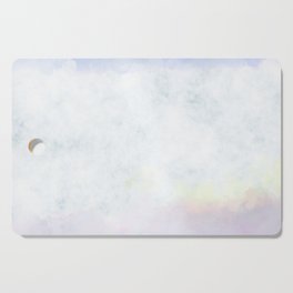 Blue white cloudy watercolor background Cutting Board