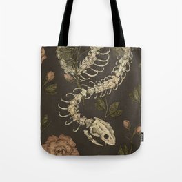 Snake Skeleton Tote Bag