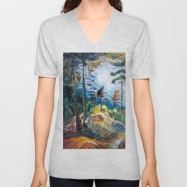 Emily Carr - British Columbia Landscape - Canada, Canadian Oil Painting - Group of Seven V Neck T Shirt