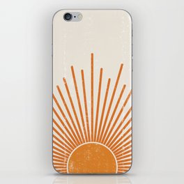 Burnt orange Sun iPhone Skin