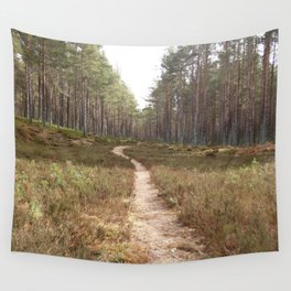 Scottish Highlands Nature Path in the Spring Sun  Wall Tapestry