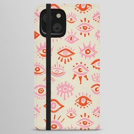 Mystic Eyes – Pink & Red iPhone Wallet Case