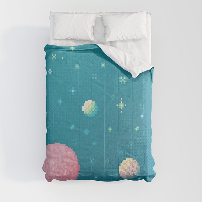 Brain Planet (8bit) Comforter