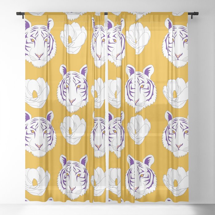 Lsu Yellow Sheer Curtain By Ladywaveco Society6