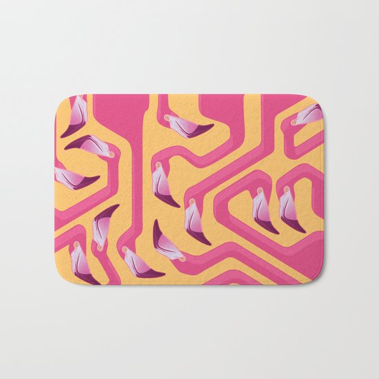 Flamingo Maze Bath Mat