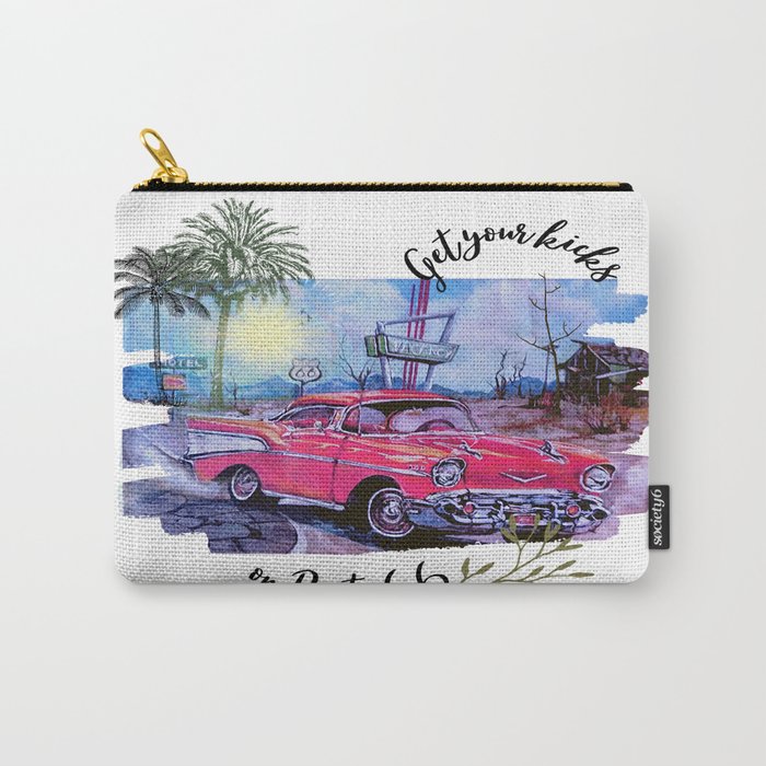 "Get Your Kicks on Route 66" Carry-All Pouch