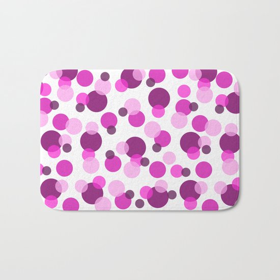 Pink and Purple Spots Bath Mat