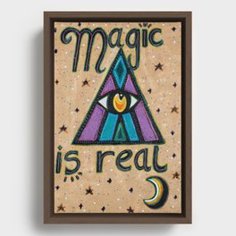 Magic Is Real Framed Canvas