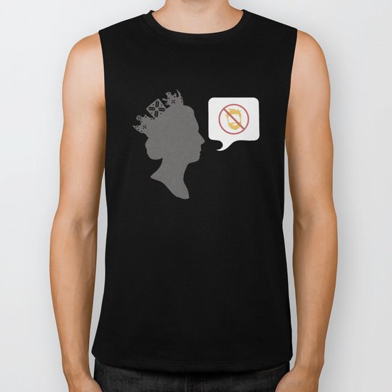 Facial hair will never go down with the queen/Nice, nice, very nice mix Biker Tank