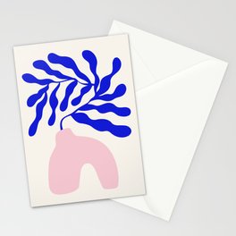 Blue Matisse Ferns II Stationery Card
