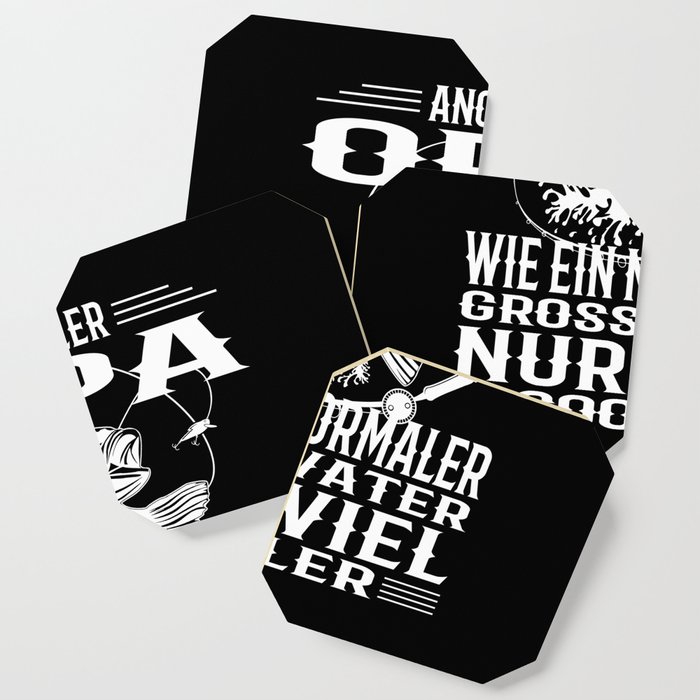 Lustiger Angeln und Opa viel cooler Angler Fischer Spruch Coaster by