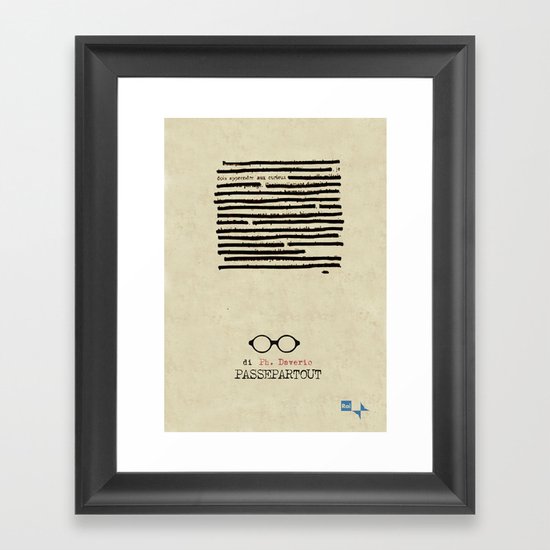Passepartour, Philippe Daverio, tv series, rai, Poster, Locandina, Quark, Alberto Angela, Piero Framed Art Print