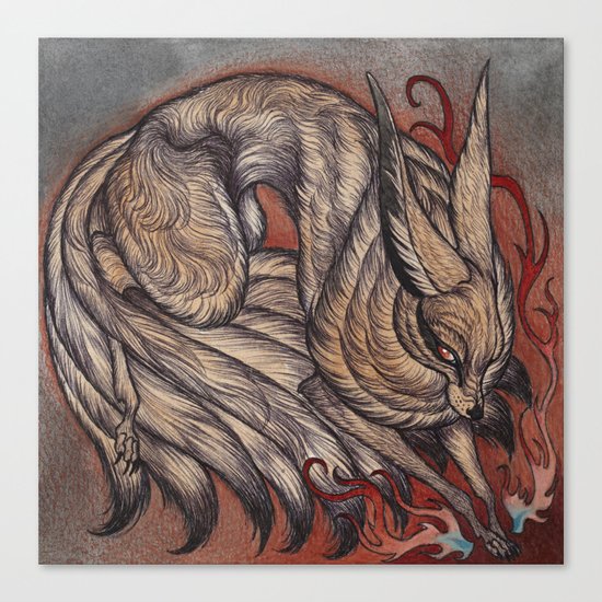 Nine Tailed Fox Canvas Print