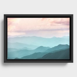 Smoky Mountain National Park Sunset Layers II - Nature Photography Framed Canvas