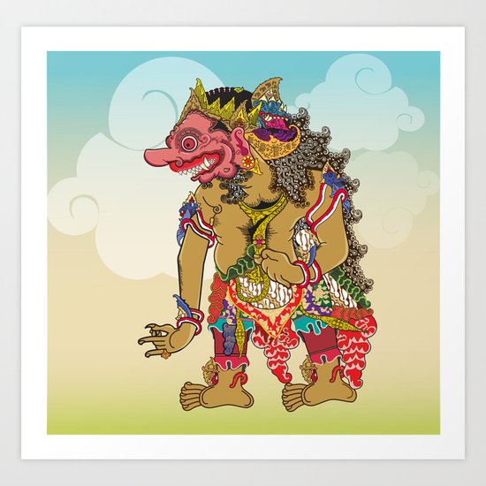 Kumbakarna character in Ramayana story Art Print