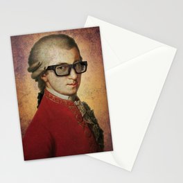 Hipster Mozart Stationery Cards