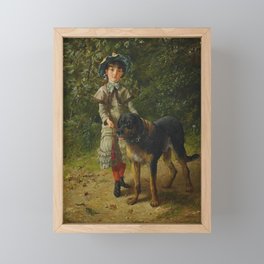 The Favorite Pet - Edgar Bundy Framed Mini Art Print