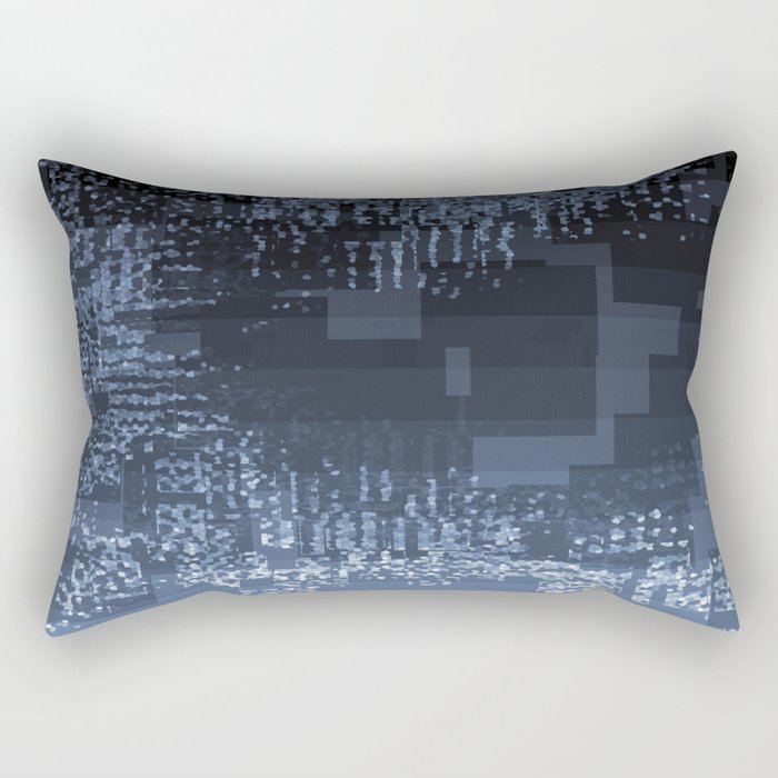 Matrix Rebellion - Navy Rectangular Pillow
