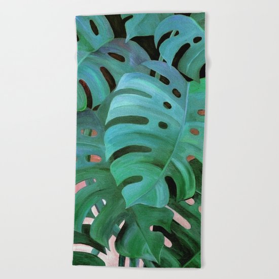 Monstera Love Beach Towel