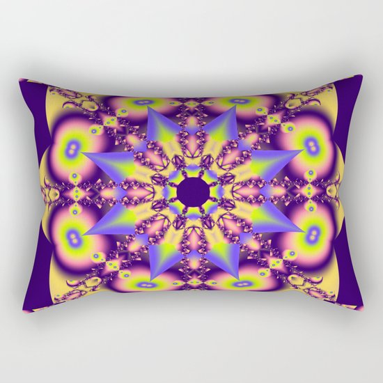 Decorative double star kaleidoscope Rectangular Pillow