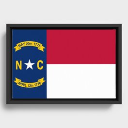 Flag of North Carolina Framed Canvas