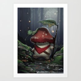 Mushroom Brigade Art Print