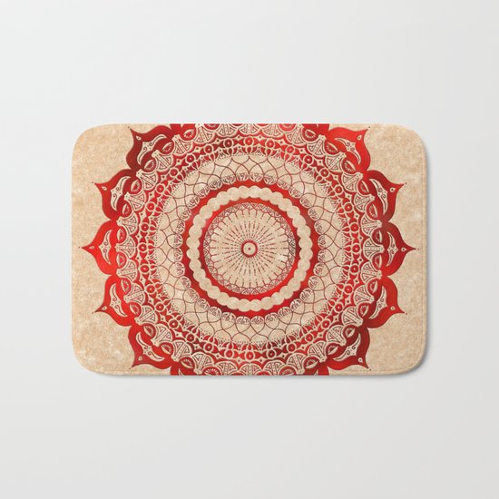 omulyána red gallery mandala Bath Mat