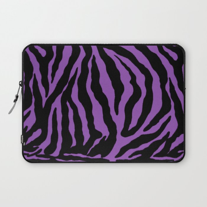 Purple Zebra Background Laptop Sleeve