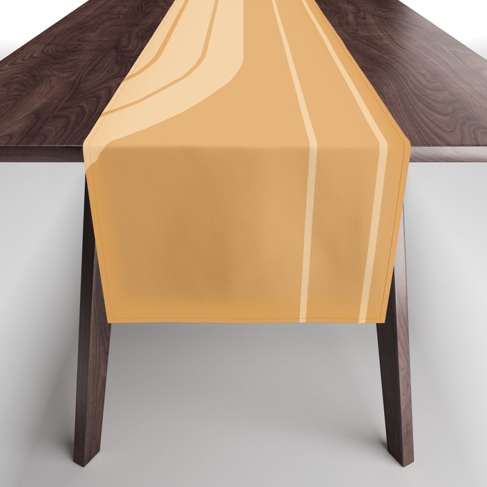 Two Tone Line Curvature XLIX Table Runner