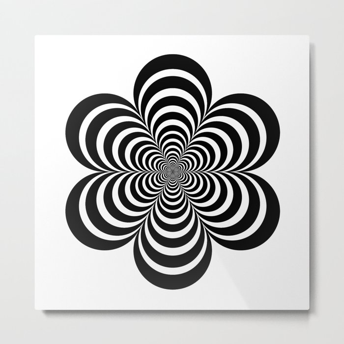 Flower optical illusion Metal Print