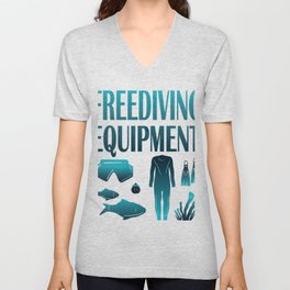 Freediving equipment for freedivers and apnea fans V Neck T Shirt